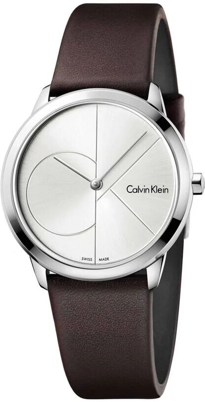 calvin klein - orologio donna  minimal quadrante argento k3m221g6-re21 - fa-k3m221g6-re21 argentato