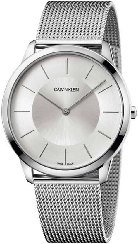 calvin klein - orologio  solo tempo con cinturino maglia milanese e cassa in acciaio - fa-k3m2t126-sa20 argentato