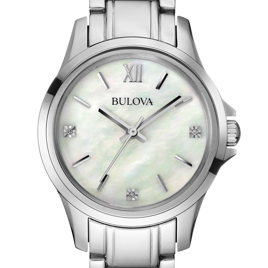 Bulova - Orologio Al Quarzo  Classic Diamonds 96p152 - 96P152