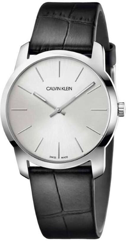 Calvin Klein - Orologio  solo tempo con cinturino in pelle nero e cassa in acciaio - FA-K2G221C6-RE21