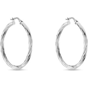 Stroili Orecchini A Cerchio Silver Collection Argento Rodiato Collezione: Silver Collection Bianco