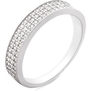 Stroili Anello Semi-eternity Silver Shine Argento Rodiato Cubic Zirconia Collezione: Silver Shine - Misura 50 Bianco