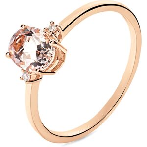 Stroili Anello Solitario Jasmine Oro Rosa Morganite Diamante Collezione: Jasmine - Misura 56 Oro Rosa