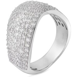 Stroili Anello Fascia Silver Shine Argento Rodiato Cubic Zirconia Collezione: Silver Shine - Misura 52 Bianco