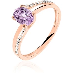 Stroili Anello Amélie Oro Rosa Ametista Cubic Zirconia Collezione: Amélie - Misura 56 Oro Rosa