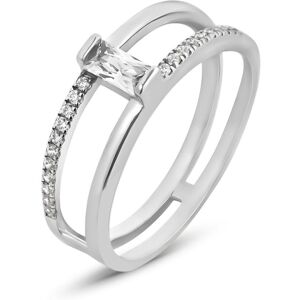 Stroili Anello Solitario Silver Elegance Argento Rodiato Cubic Zirconia Collezione: Silver Elegance - Misura 50 Bianco