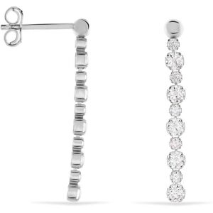 Stroili Orecchini Pendenti Tennis Silver Elegance Argento Rodiato Cubic Zirconia Collezione: Silver Elegance Bianco