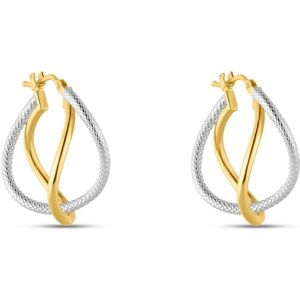 Stroili Orecchini A Cerchio Gold Essence Oro Bicolore Collezione: Gold Essence Bicolore