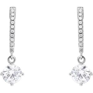 Stroili Orecchini Lobo Silver Elegance Argento Rodiato Cubic Zirconia Collezione: Silver Elegance Bianco