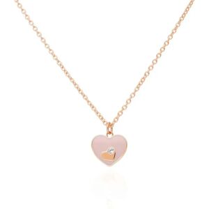 Stroili Collana in acciaio rosato e strass con ciondolo a forma di cuore Collezione: Lady Sweet