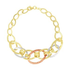 Stroili Bracciale Catena Gold Essence Oro Tricolore Collezione: Gold Essence Tricolore