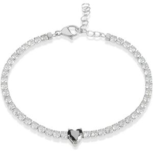 Stroili Bracciale Tennis Lady Chic Acciaio Cristallo Collezione: Lady Chic Bianco