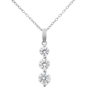 Stroili Collana Trilogy Silver Elegance Argento Rodiato Cubic Zirconia Collezione: Silver Elegance Bianco