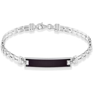 Stroili Bracciale Con Targhetta Gentleman Argento Rodiato Collezione: Gentleman Bianco