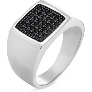 Stroili Anello Chevalier Gentleman Argento Rodiato Cubic Zirconia Collezione: Gentleman - Misura 60 Bianco