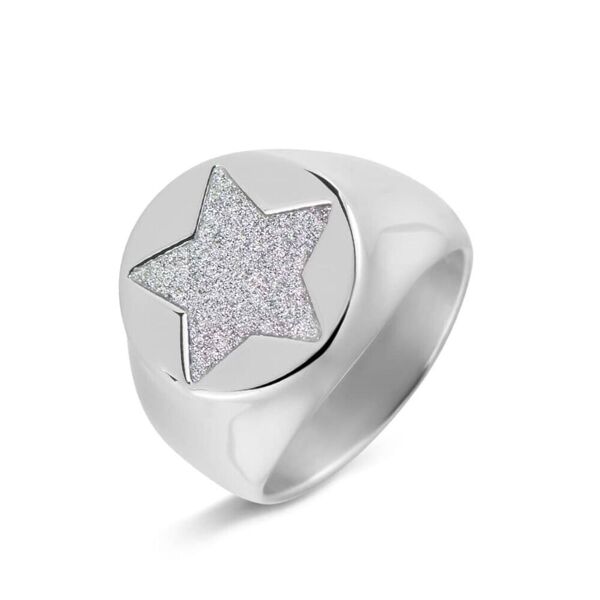 stroili anello lady shine acciaio stella collezione: lady shine - misura 56 bianco