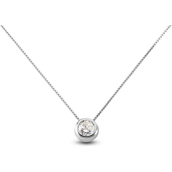 stroili collana punto luce silver elegance argento rodiato cubic zirconia collezione: silver elegance bianco