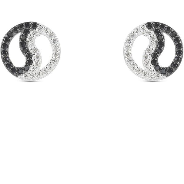 stroili orecchini lobo silver shine argento rodiato cubic zirconia collezione: silver shine bianco