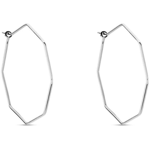 stroili orecchini a cerchio silver collection argento bianco collezione: silver collection bianco