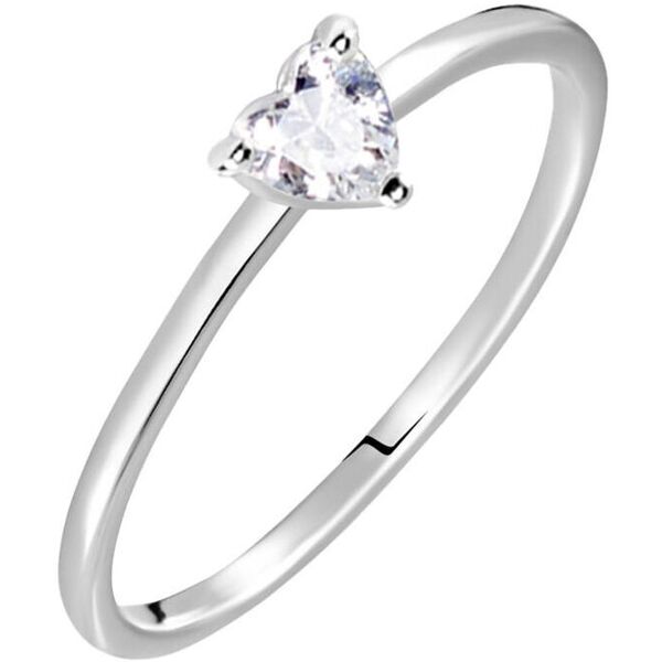 stroili anello silver elegance argento rodiato cubic zirconia collezione: silver elegance - misura 54 bianco