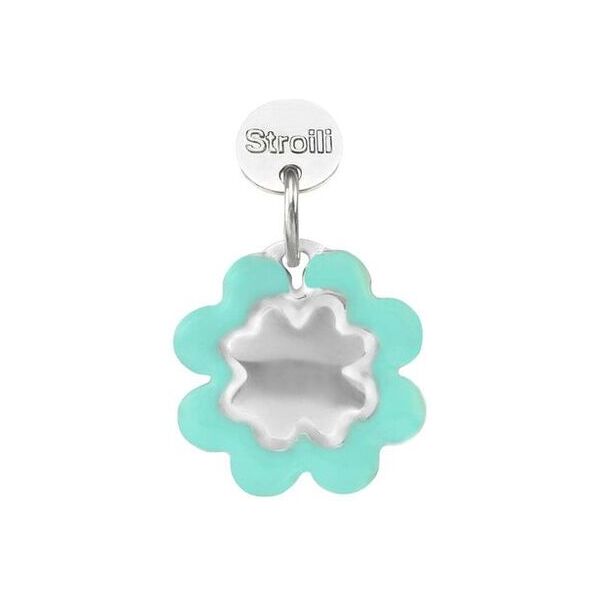 stroili piccolo fiore mio. charm in argento 925 rodiato e smalto collezione: love beats