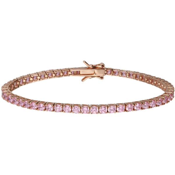 stroili bracciale tennis silver rainbow argento rosa cubic zirconia collezione: silver rainbow rosa