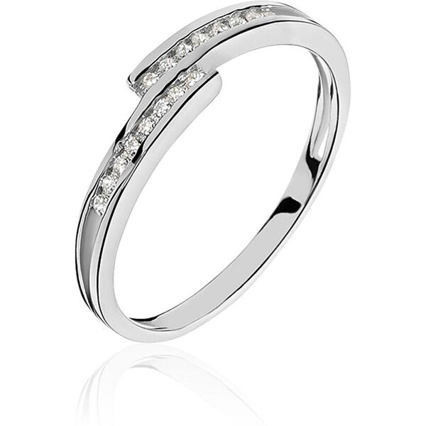 stroili anello silver shine argento rodiato cubic zirconia collezione: silver shine - misura 52 bianco