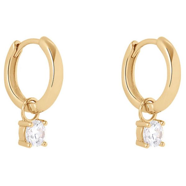 stroili orecchini a cerchio punto luce golden dream placcato oro giallo cubic zirconia collezione: golden dream giallo