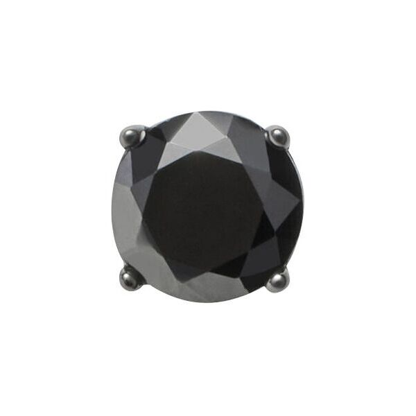 stroili mono orecchino lobo punto luce gentleman argento nero cubic zirconia collezione: gentleman