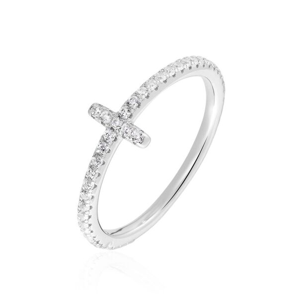 stroili anello silver shine argento rodiato cubic zirconia collezione: silver shine - misura 56 bianco