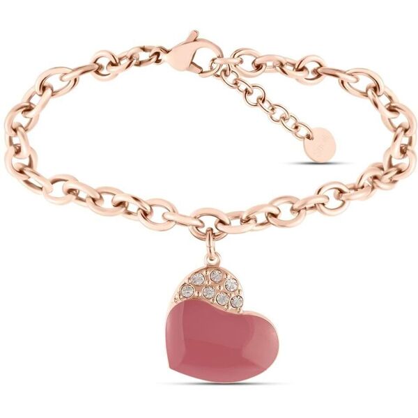 stroili bracciale lady sweet acciaio rosa cristallo collezione: lady sweet rosa