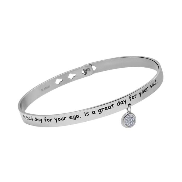 stroili bangle a bad day for your ego is a great day for your soul in acciaio collezione: lady message