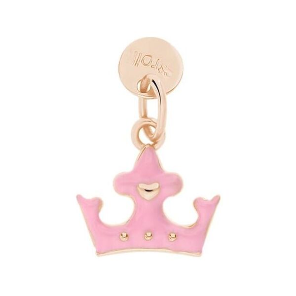 stroili charm in argento rosato e smalto corona collezione: love beats