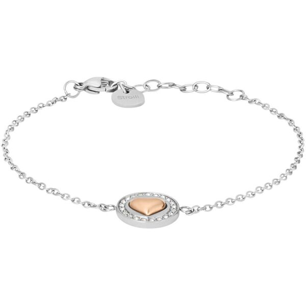 stroili bracciale lady chic acciaio rosa cristallo collezione: lady chic rosa