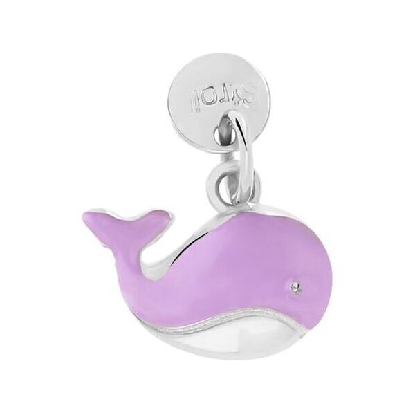 stroili charm in argento e smalto balena collezione: love beats viola