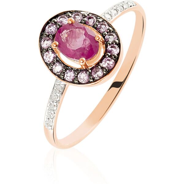 stroili anello charlotte oro rosa rubino zaffiro diamante collezione: charlotte - misura 54 oro rosa