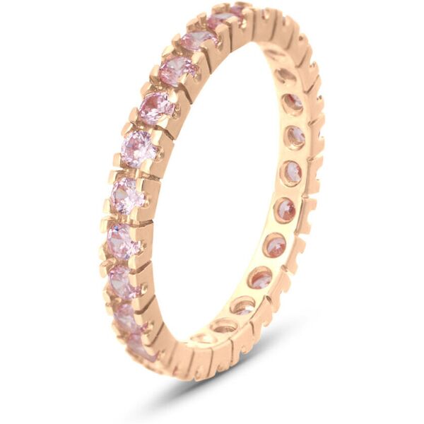 stroili anello eternity silver rainbow argento rosa cubic zirconia collezione: silver rainbow - misura 50 rosa