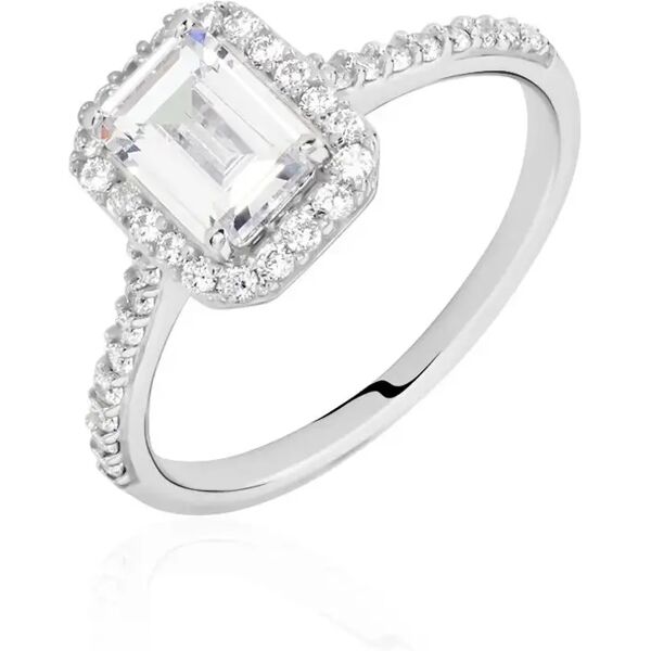 stroili anello silver elegance argento rodiato cubic zirconia collezione: silver elegance - misura 56 bianco