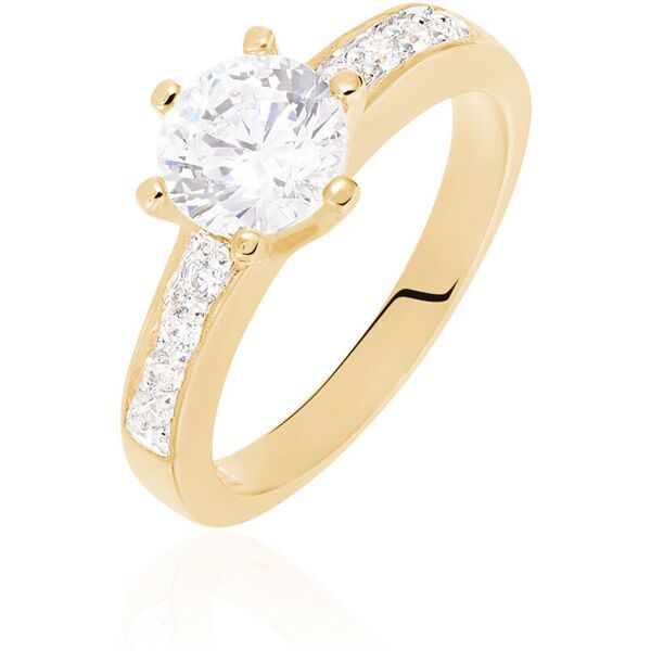 stroili anello golden dream placcato oro giallo cubic zirconia collezione: golden dream - misura 54 giallo