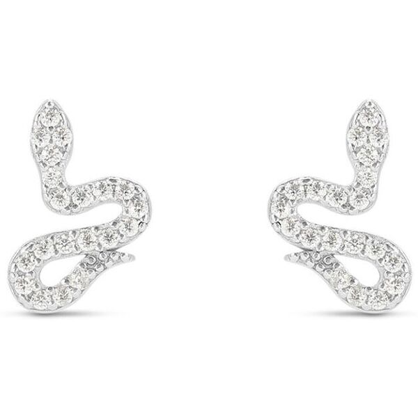 stroili orecchini lobo silver moments argento rodiato cubic zirconia collezione: silver moments bianco