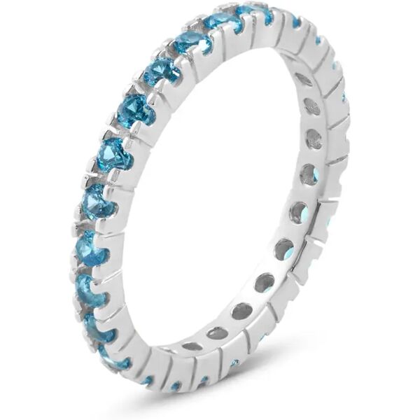 stroili anello eternity silver rainbow argento rodiato cubic zirconia collezione: silver rainbow - misura 58 bianco