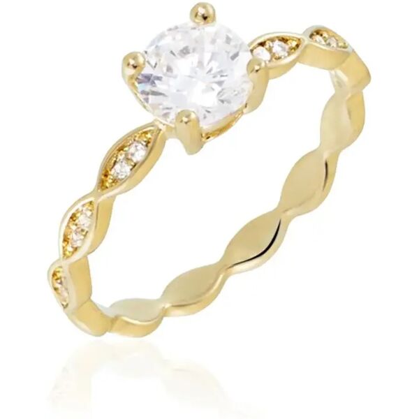 stroili anello golden dream placcato oro giallo cubic zirconia collezione: golden dream - misura 56 giallo