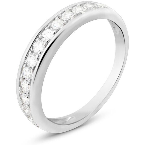 stroili anello semi-eternity silver elegance argento rodiato cubic zirconia collezione: silver elegance - misura 54 bianco