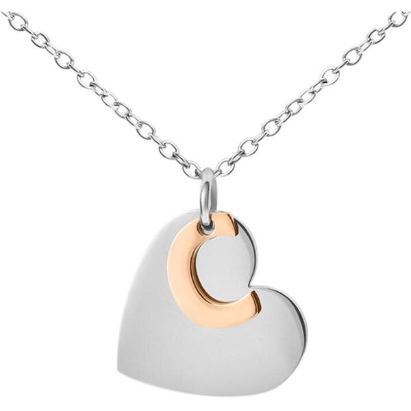 stroili collana lady chic acciaio bicolore bianco / rosa collezione: lady chic bicolore bianco / rosa