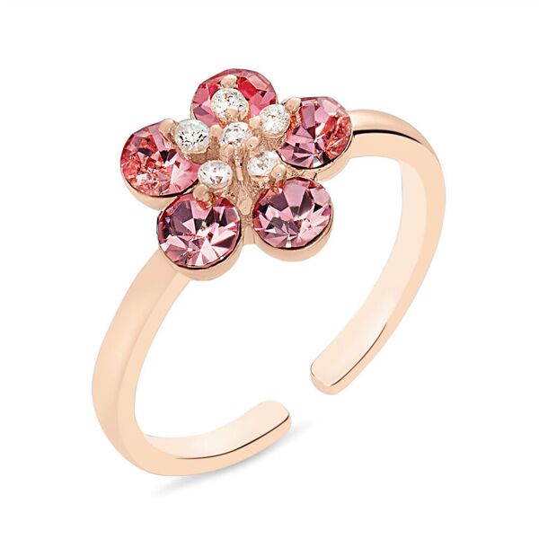 stroili anello fantasia romantic shine ottone rosa cristallo collezione: romantic shine - misura rosa