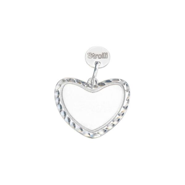 stroili cuore in argento rodiato collezione: love beats bianco