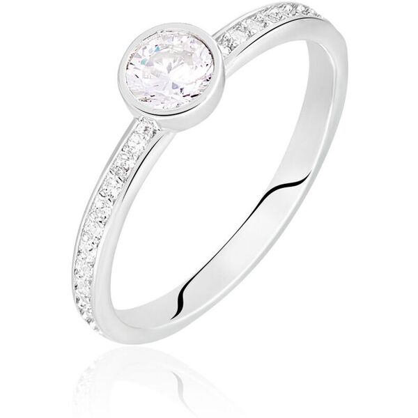 stroili anello silver elegance argento rodiato cubic zirconia collezione: silver elegance - misura 56 bianco