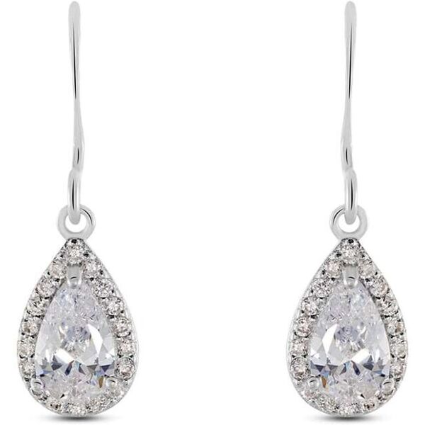 stroili orecchini pendenti punto luce silver elegance argento rodiato cubic zirconia collezione: silver elegance bianco