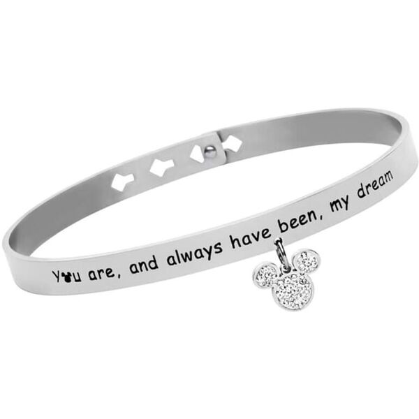 stroili bangle lady message acciaio disney e cristalli collezione: lady message argentato