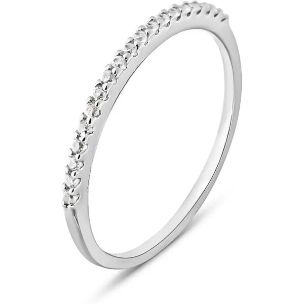 stroili anello semi-eternity silver elegance argento rodiato cubic zirconia collezione: silver elegance - misura 48 bianco